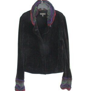 Loominus Handwoven Cardigan Sweater XS Women Chenille Top wearable art pockets